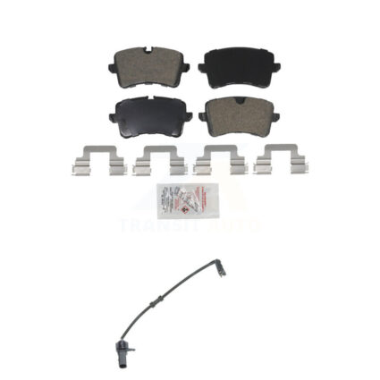 Rear Ceramic Brake Pad And Wear Sensor Kit For 2011-2012 Audi A8 Quattro with 356mm Rotor KNW-100874