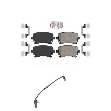 Rear Ceramic Brake Pads Wear Sensor Kit For 10 Audi A8 Quattro 330mm or 356mm Rotor KNW-100964