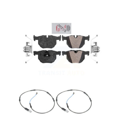 Rear Ceramic Disc Brake Pads And Wear Sensors Kit For 2010 BMW 528i 3.0L KNW-101044