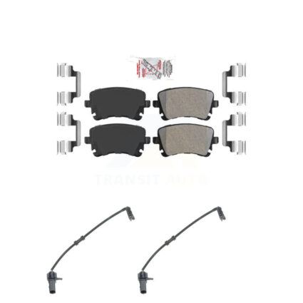 Rear Ceramic Brake Pads Wear Sensor Kit For 10 Audi A8 Quattro 330mm or 356mm Rotor KNW-101081