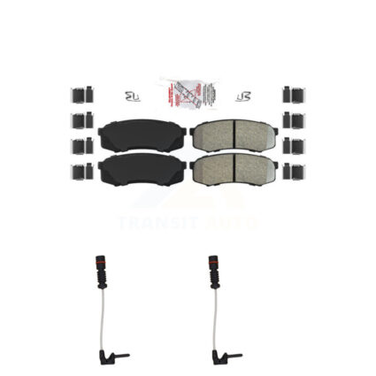 Rear Ceramic Disc Brake Pads And Wear Sensors Kit For 2000 Mercedes-Benz C43 AMG 4.3L KNW-101091