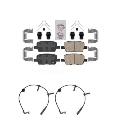 Rear Ceramic Brake Pad & Wear Sensor Kit For Cadillac CT6 With 345mm Diameter Front Rotor KNW-101092