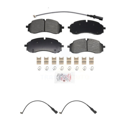 Front Ceramic Brake Pads Extra Wear Sensor Kit For 22-23 Ford E-Transit With 5 Lug Wheels KNW-101342