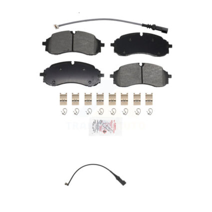 Front Ceramic Brake Pads Extra Wear Sensor Kit For 22-23 Ford E-Transit With 5 Lug Wheels KNW-101359