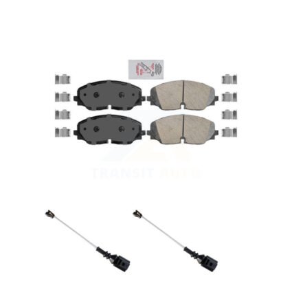 Front Ceramic Disc Brake Pads And Wear Sensors Kit For Volkswagen Atlas Cross Sport KNW-101474