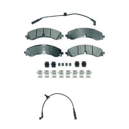Rear Ceramic Brake Pad & Extra Wear Sensor Kit For GMC Chevrolet Sierra 2500 HD Silverado KNW-101485