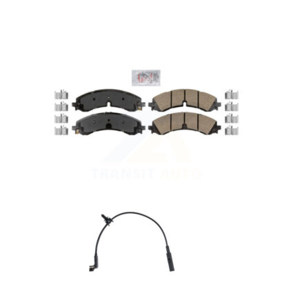 Rear Ceramic Brake Pads & Wear Sensor Kit For GMC Chevrolet Sierra 2500 HD Silverado 3500 KNW-101486