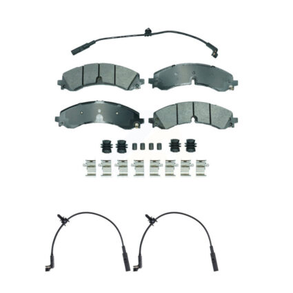 Rear Ceramic Brake Pad & Extra Wear Sensor Kit For GMC Chevrolet Sierra 2500 HD Silverado KNW-101488