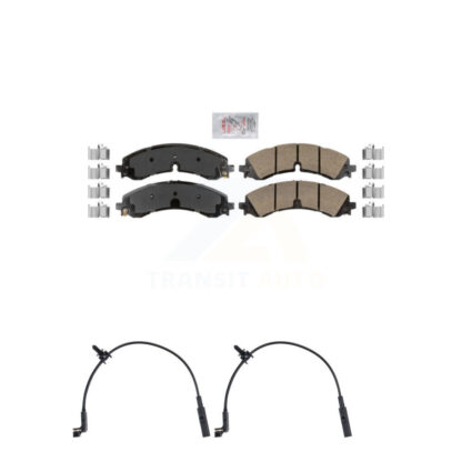 Rear Ceramic Brake Pads & Wear Sensor Kit For GMC Chevrolet Sierra 2500 HD Silverado 3500 KNW-101489