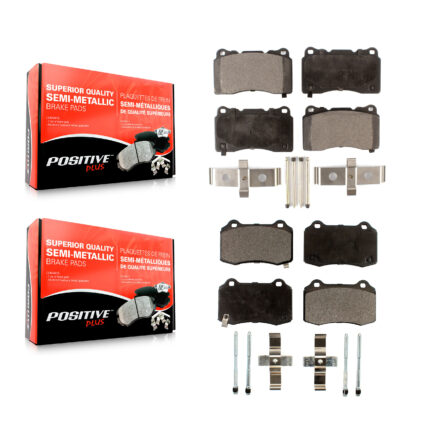 Front Rear Semi-Metallic Brake Pads Kit For Hyundai Genesis Coupe Tesla S KPF-100006