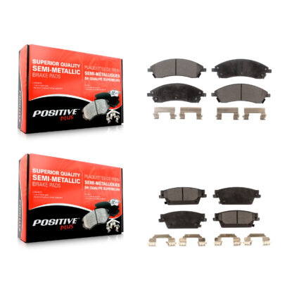 Front Rear Semi-Metallic Brake Pads Kit For Cadillac CTS SRX STS KPF-100015