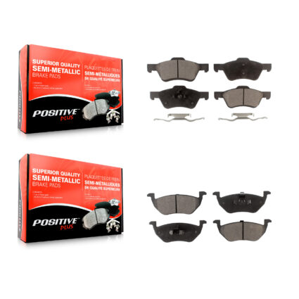 Front Rear Semi-Metallic Brake Pads Kit For Ford Escape Mercury Mariner KPF-100026