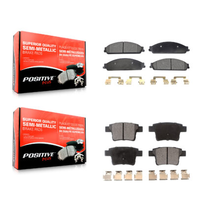 Front Rear Semi-Metallic Brake Pads Kit For Ford Five Hundred Freestyle Taurus X Mercury KPF-100036