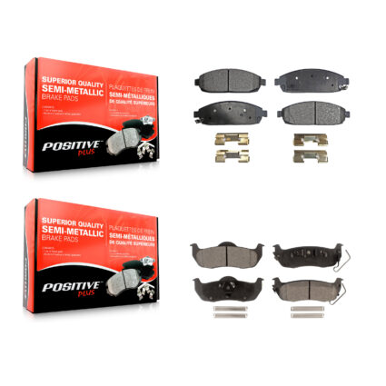 Front Rear Semi-Metallic Brake Pads Kit For Jeep Grand Cherokee Commander KPF-100043