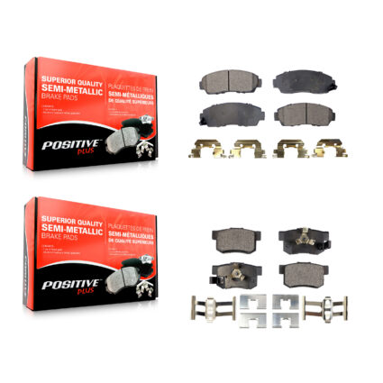 Front Rear Semi-Metallic Brake Pads Kit For Honda CR-V Acura RDX Accord Crosstour KPF-100046