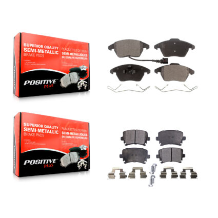 Front Rear Semi-Metallic Brake Pad Kit For Volkswagen Jetta Rabbit Passat Audi CC GTI Eos KPF-100053