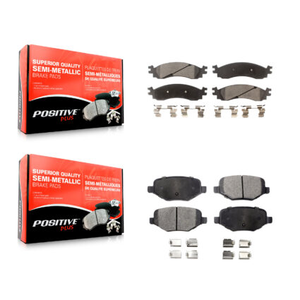 Front Rear Semi-Metallic Brake Pads Kit For 2010-2012 Ford Taurus SHO KPF-100064