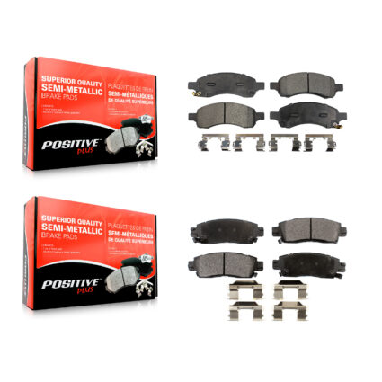 Front Rear Semi-Metallic Brake Pads Kit For Chevrolet Trailblazer GMC Envoy XL EXT Buick KPF-100072
