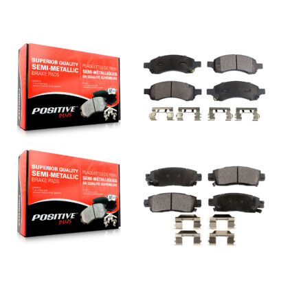 Front Rear Semi-Metallic Brake Pads Kit For GMC Acadia Buick Enclave Chevrolet Traverse KPF-100073