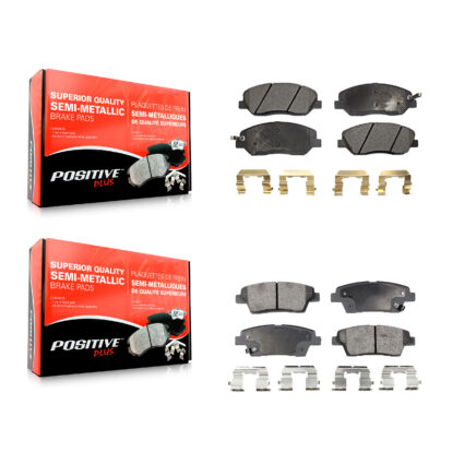 Front Rear Semi-Metallic Brake Pads Kit For Hyundai Genesis 3.8L KPF-100080