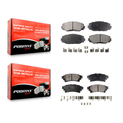 Front Rear Semi-Metallic Brake Pads Kit For 2012-2018 Toyota Prius V KPF-100088