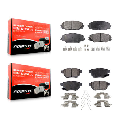 Front Rear Semi-Metallic Brake Pad Kit For Toyota Matrix Pontiac Vibe Scion Corolla iM tC KPF-100091
