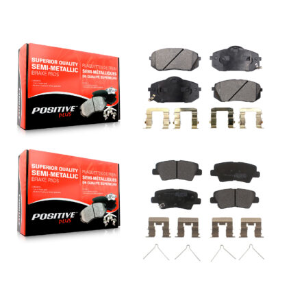 Front Rear Semi-Metallic Brake Pads Kit For 2016 Kia Soul EV From Chassis VIN #160921 KPF-100107