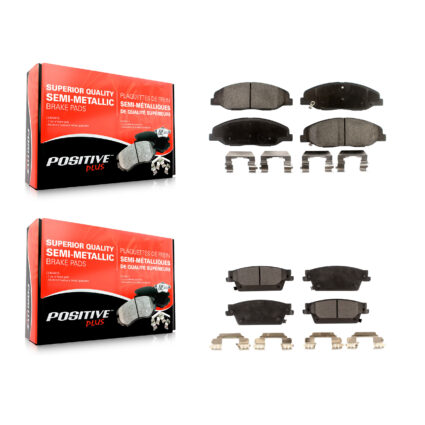 Front Rear Semi-Metallic Brake Pad Kit For 2009-2011 Cadillac STS With Performance Brakes KPF-100126