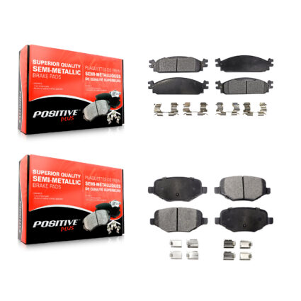 Front Rear Semi-Metallic Brake Pads Kit For 2009-2010 Lincoln MKS KPF-100149