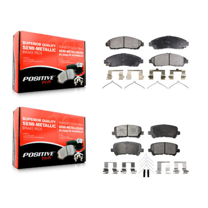 Front Rear Semi-Metallic Brake Pads Kit For Honda Pilot Acura MDX ZDX KPF-100150