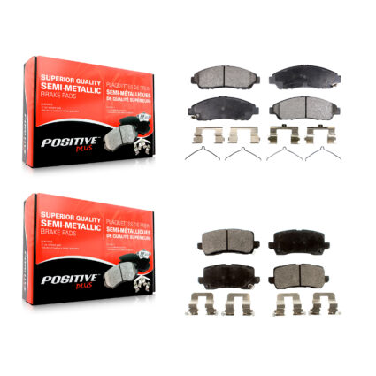 Front Rear Semi-Metallic Brake Pads Kit For 2014-2020 Acura RLX Sport Hybrid SH-AWD KPF-100151