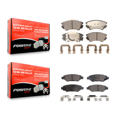Front Rear Semi-Metallic Brake Pads Kit For 2010-2015 Chevrolet Camaro LT LS KPF-100159