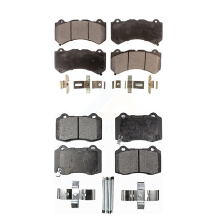Front Rear Semi-Metallic Brake Pads Kit For Dodge Charger Challenger Chevrolet Camaro CTS KPF-100161