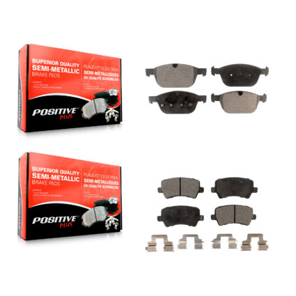 Front Rear Semi-Metallic Brake Pads Kit For 2010-2015 Volvo XC60 KPF-100170