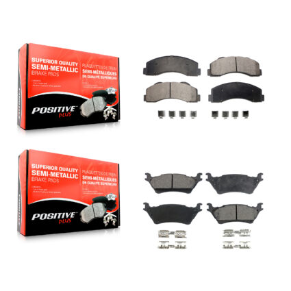 Front Rear Semi-Metallic Brake Pads Kit For Ford F-150 KPF-100177