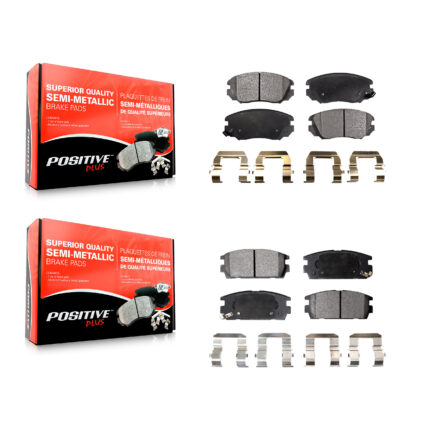 Front Rear Semi-Metallic Brake Pads Kit For Chevrolet Equinox GMC Terrain KPF-100178