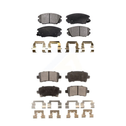Front Rear Semi-Metallic Brake Pads Kit For Chevrolet Buick Malibu Impala LaCrosse Regal KPF-100179