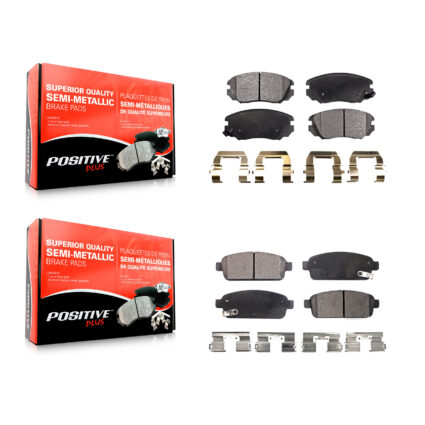 Front Rear Semi-Metallic Brake Pads Kit For Cadillac ELR Buick Cascada KPF-100180