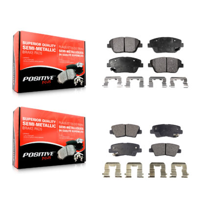 Front Rear Semi-Metallic Brake Pads Kit For Hyundai Sonata Kia Optima KPF-100188