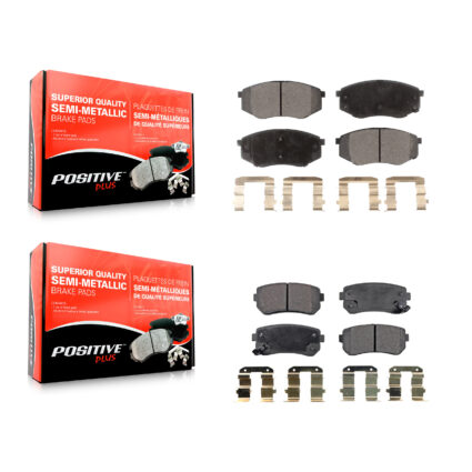 Front Rear Semi-Metallic Brake Pads Kit For Hyundai Tucson Kia Sportage FWD KPF-100190
