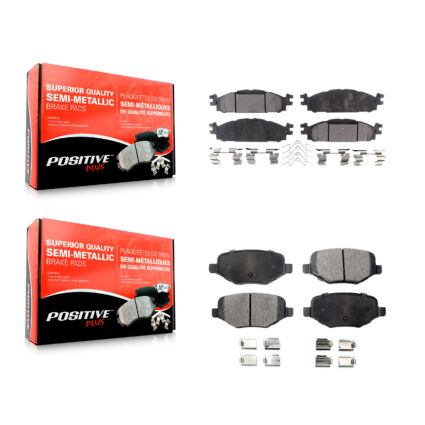 Front Rear Semi-Metallic Brake Pads Kit For Ford Explorer Flex Taurus Lincoln MKT MKS KPF-100205