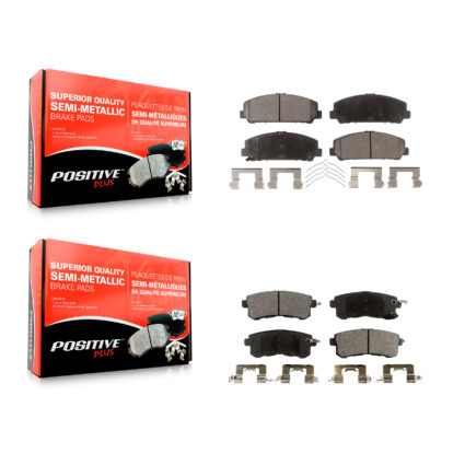 Front Rear Semi-Metallic Brake Pads Kit For INFINITI QX80 Nissan Armada QX56 KPF-100209