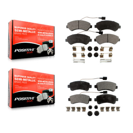 Front Rear Semi-Metallic Brake Pad Kit For Ram ProMaster 2500 3500 1500 With Vented Rotor KPF-100218