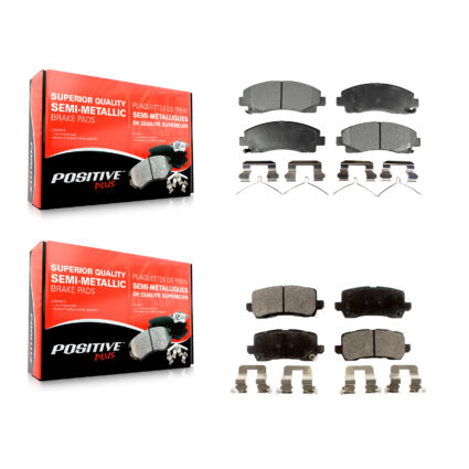Front Rear Semi-Metallic Brake Pads Kit For 2015-2020 Acura TLX KPF-100231