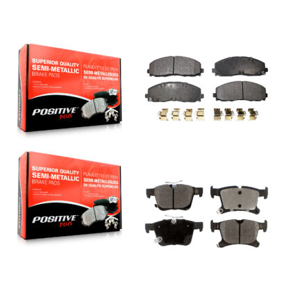 Front Rear Semi-Metallic Brake Pads Kit For Chrysler Pacifica Grand Caravan Voyager KPF-100233