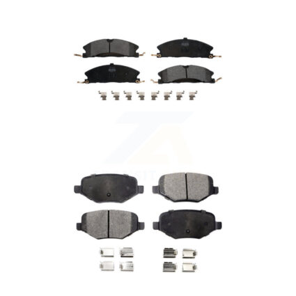 Front Rear Semi-Metallic Brake Pads Kit For Ford Explorer Police Interceptor Utility Flex KPF-100238