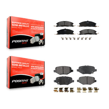 Front Rear Semi-Metallic Brake Pads Kit For Ford Explorer Flex Taurus Police Interceptor KPF-100239