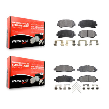 Front Rear Semi-Metallic Brake Pads Kit For 2013-2016 Dodge Dart KPF-100241
