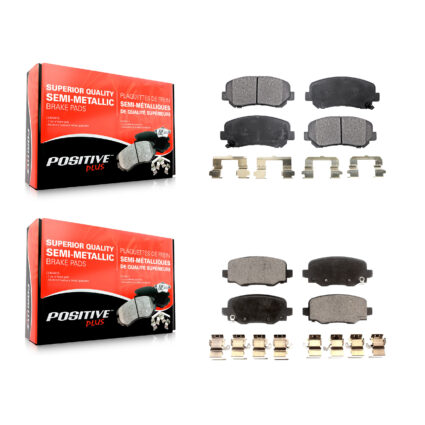 Front Rear Semi-Metallic Brake Pads Kit For Chrysler 200 With 305mm Diameter Rotor KPF-100242