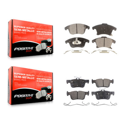 Front Rear Semi-Metallic Brake Pads Kit For Ford Fusion Lincoln MKZ Police Responder SSV KPF-100251